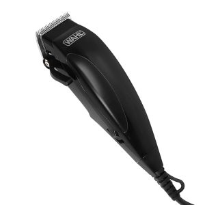 wahl home cut black edition hair clipper complete hair cutting clipper with thumb adjustable taper & travel pouch, powerful electromagnetic motor with 14,400 strokes per min, self sharpening carbon steel blades, 10 cutting lengths, 2 years warranty; 9243 5724
